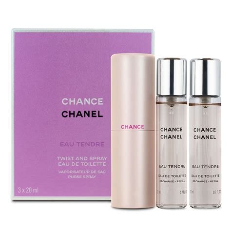 chanel chance eau tendre travel set|chanel chance eau tendre refill.